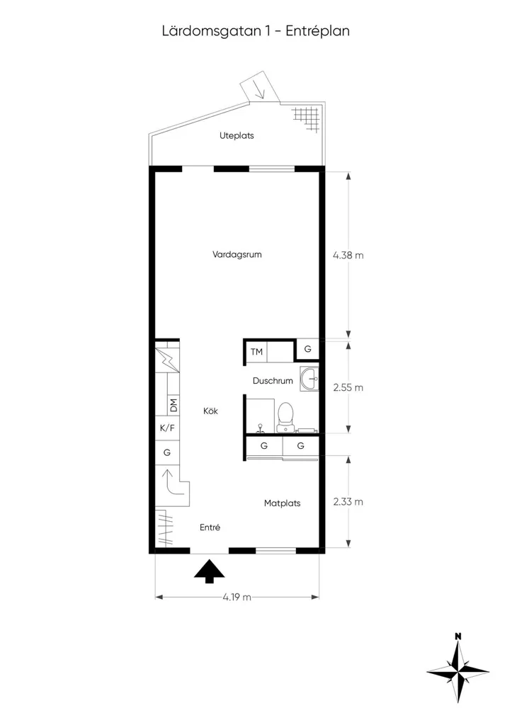Floor Plan - Modern Townhouse with Loft in Vallastaden