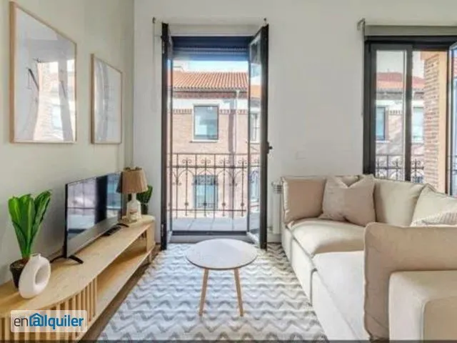 Living Room - Furnished Flat with AC in Chamartín, Madrid