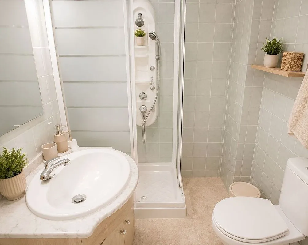 Salles de bain - Apartment with Terrace in Santa Paula