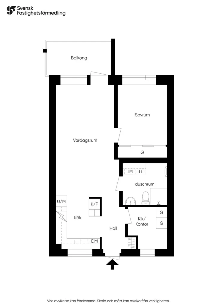 Plan - Modern Apartment with Extra Study in Björkalund