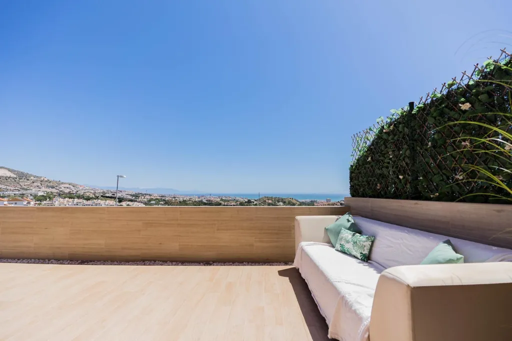 Terrasse - Corner Chalet with Sea View in Benalmádena