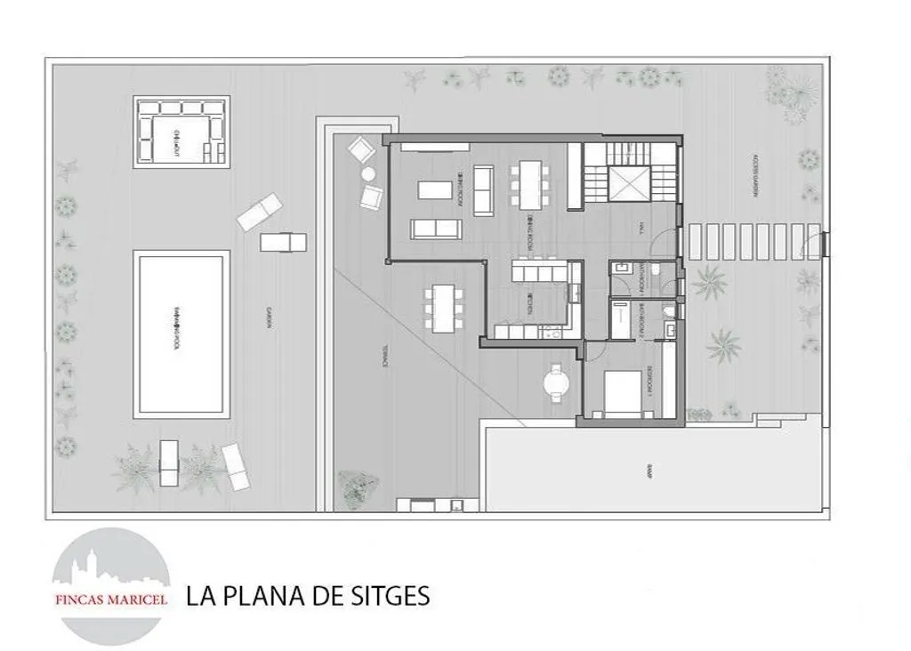 Plan - Contemporary Villa with Pool in Sitges