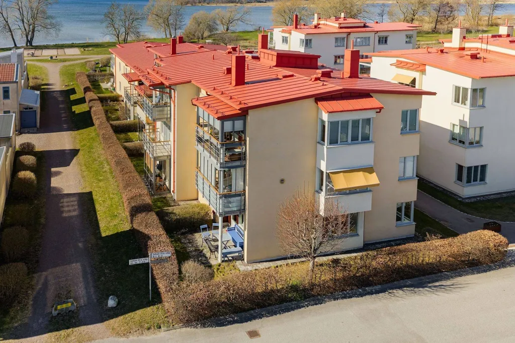 Vue aérienne - Apartment with Garden Access in Vadstena