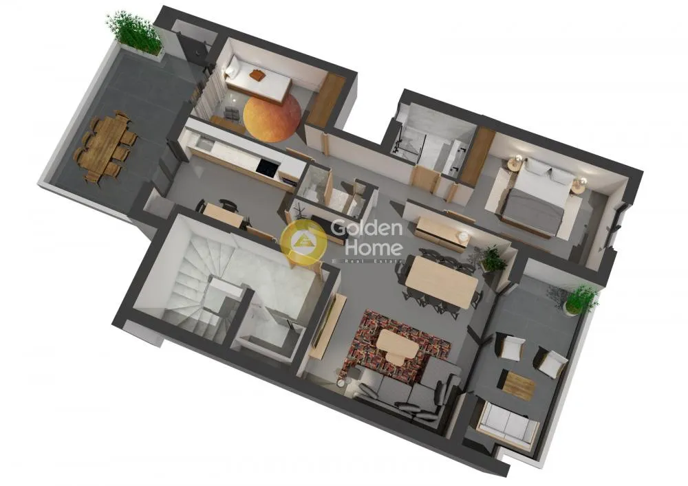Plan - Modern Penthouse with Rooftop in Nea Elvetia