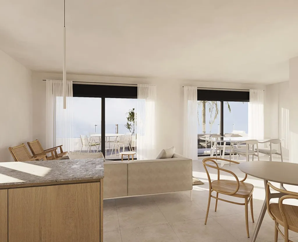Soggiorno - Ground Floor Apartment with Sea View in Casares