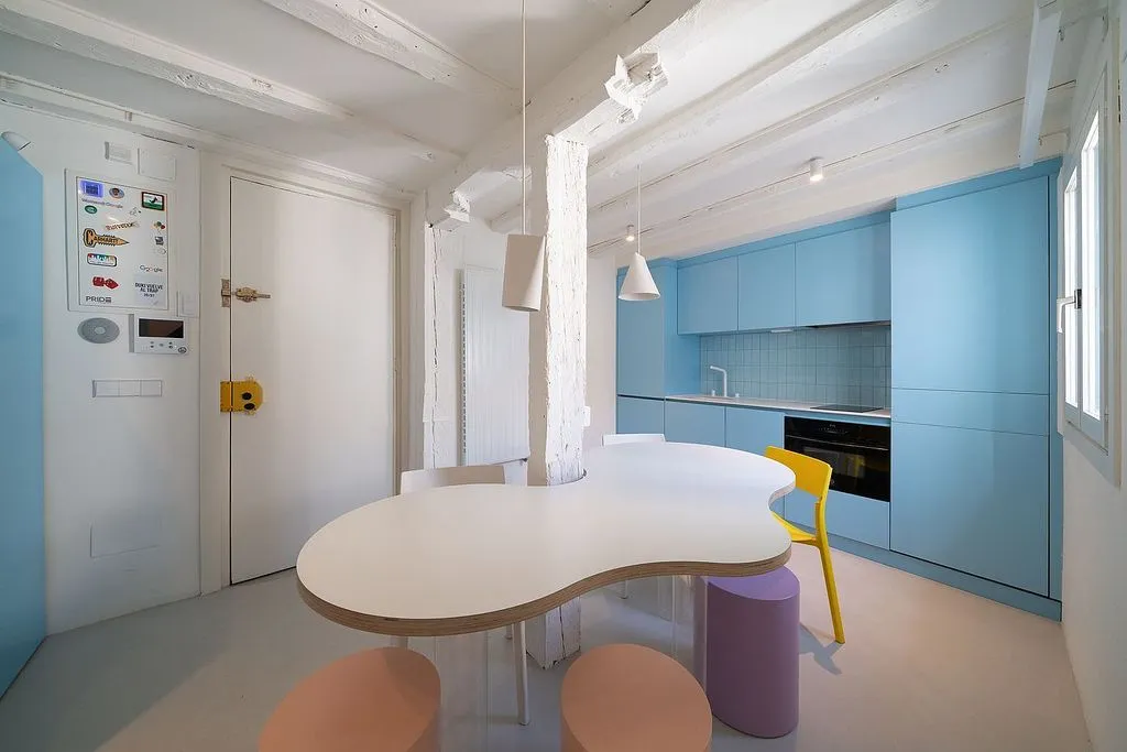 Kitchen - Furnished Flat with Historic Charm in Madrid