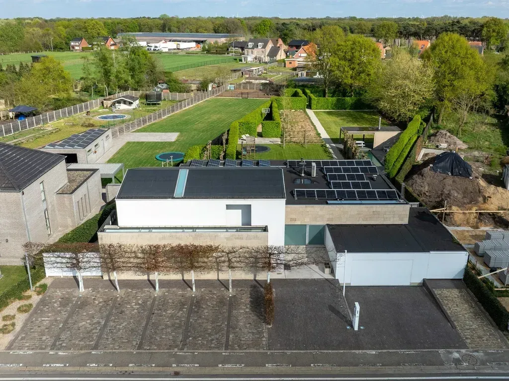 Aerial - Modern Villa with Wellness Area in Dessel