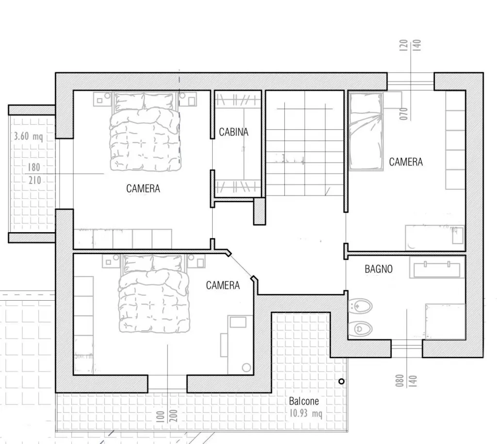 Plan - Luxury Villa with Garden in Quattro Castella