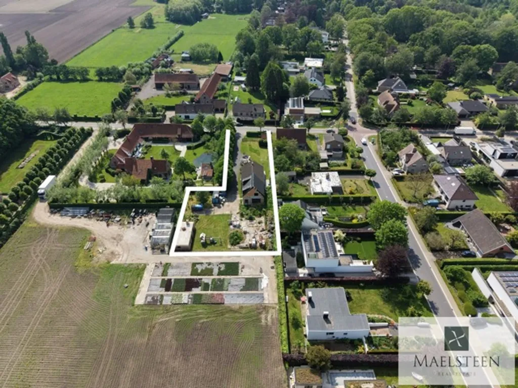 Õhuvaade - Approved Plot with Fermette-Villa Design in Sint-Andries