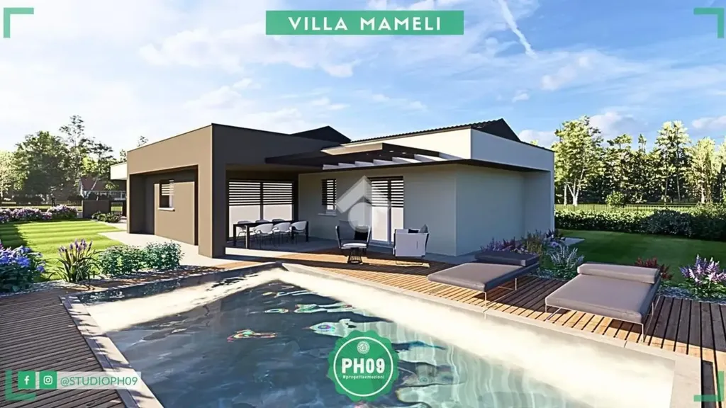 Modern Villa with Garden in Marmirolo