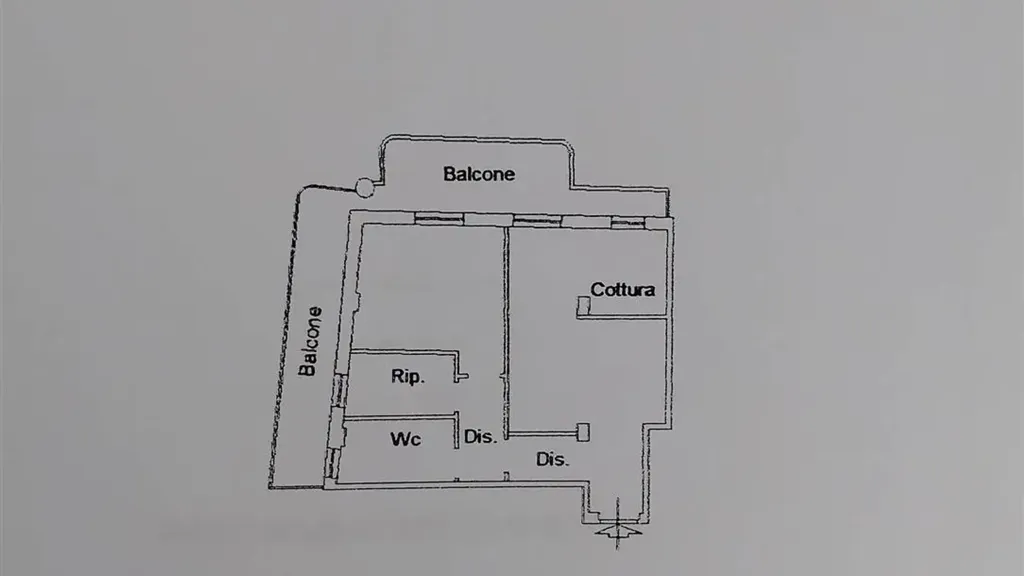 Plaan - Apartment with Panoramic Balcony in Castellana