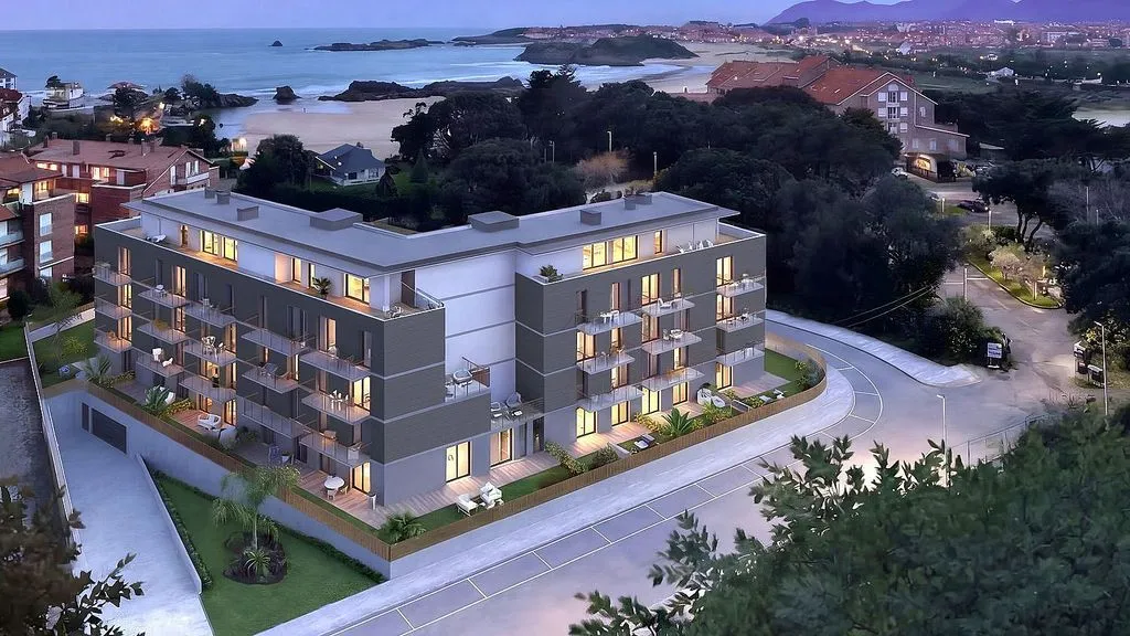 Vue aérienne - New Apartment with Pool in Isla, Cantabria