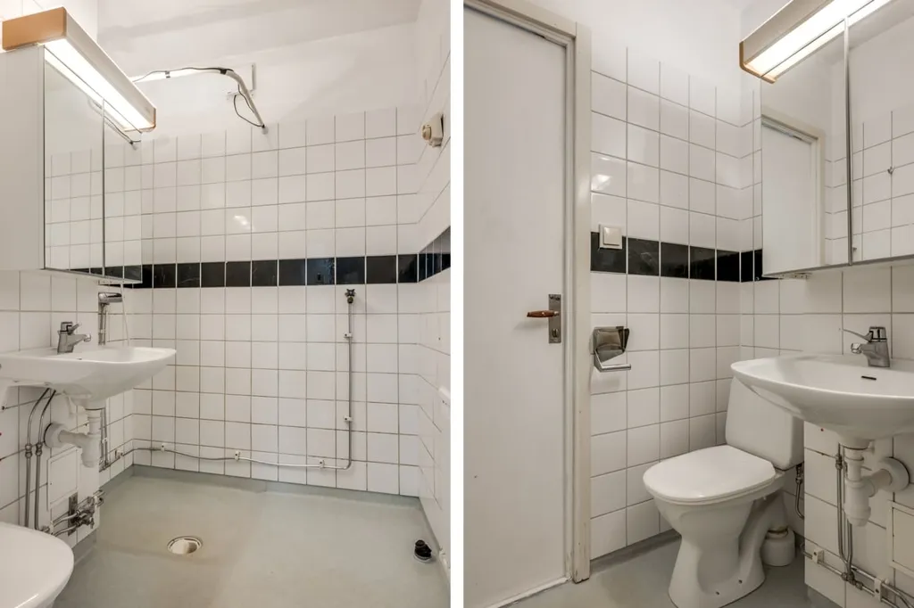Salles de bain - Well-Planned Flat with Glazed Balcony in Skoghall