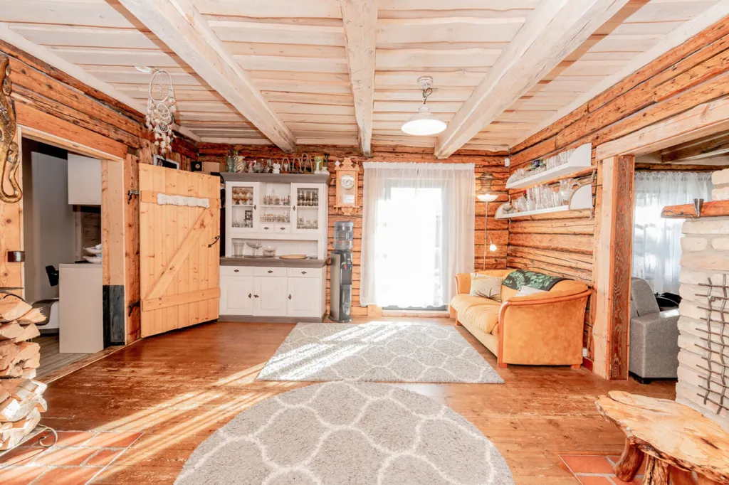 Living Room - Renovated Cottage with Sauna in Soeva