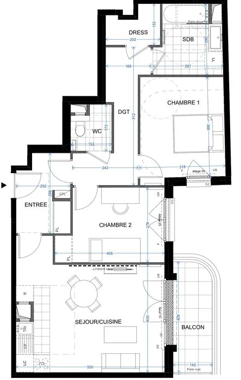 Plaan - Luxury Flat with Balcony in Levallois-Perret