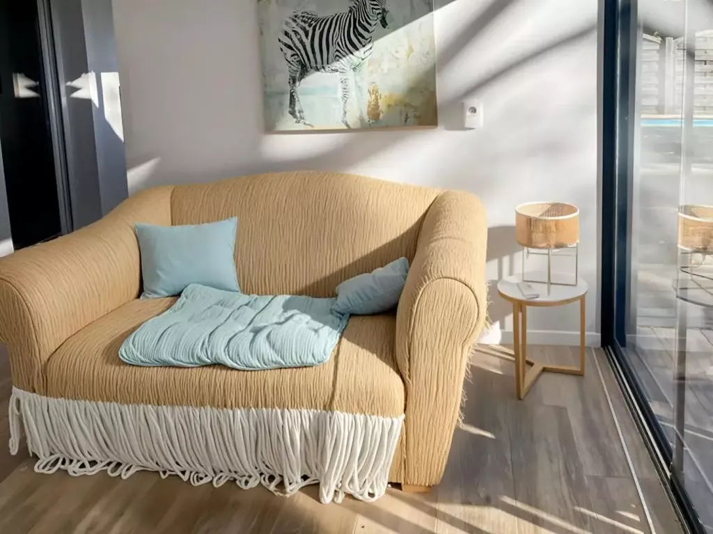 Séjour - Maison Bois au Calme avec Piscine et Jacuzzi