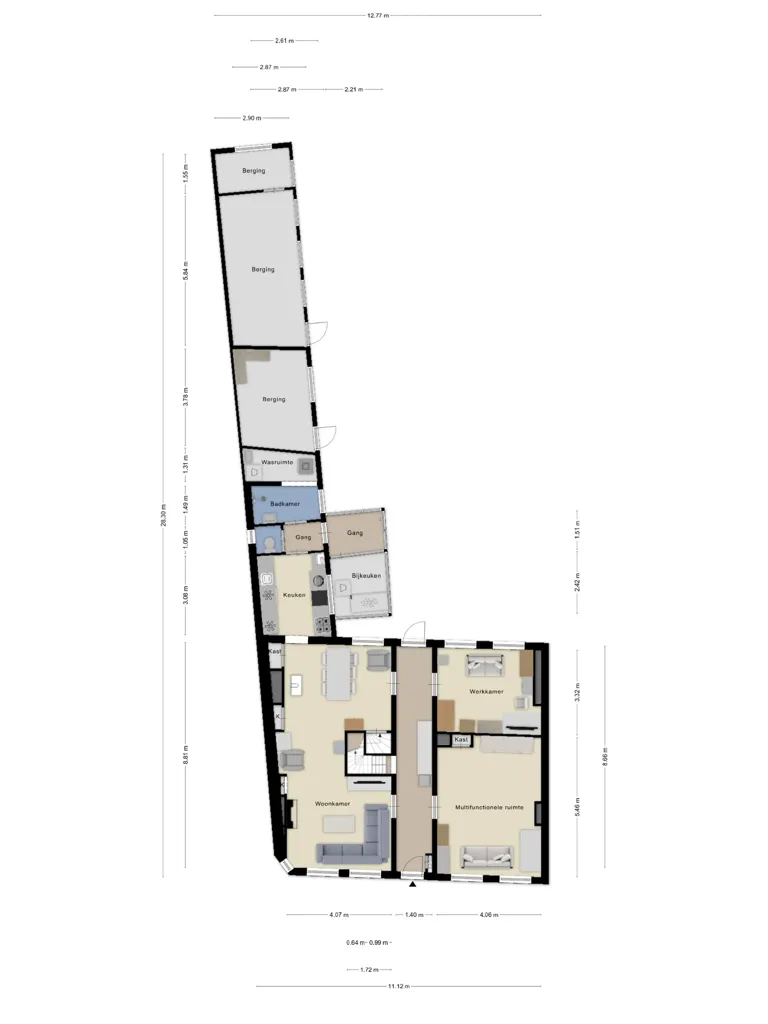 Planimetria - Monumental House with Garden in Heerle