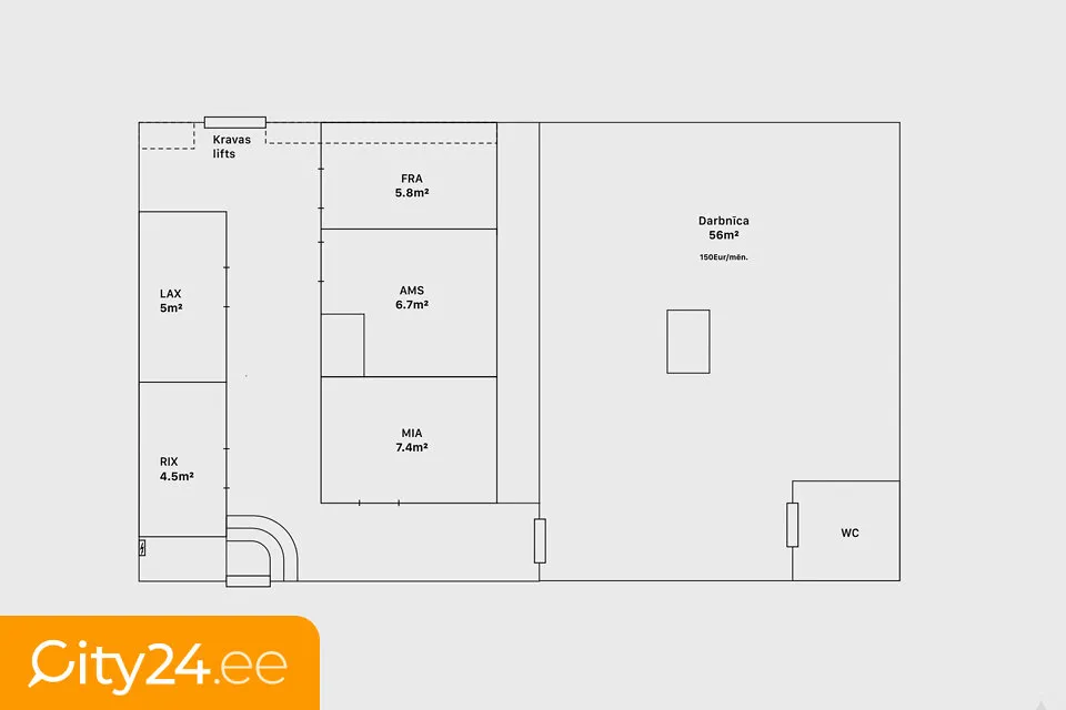 Plan - Warehouse with Office Space in Riga Centre