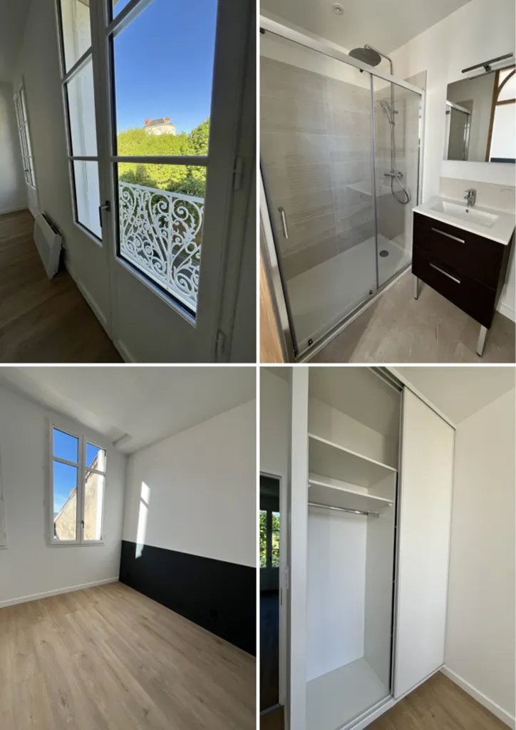Pièces - Appartement Traversant avec Balcons à Périgueux