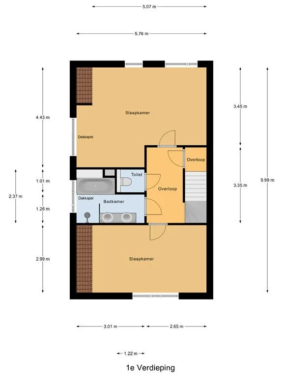 6-toaline maja asukohas Leiden