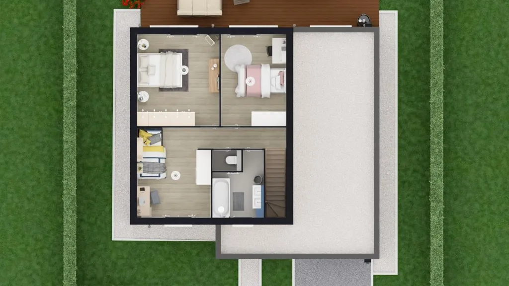 Plan - Maison à Ossature Bois avec Jardin à Saulx-les-Chartreux