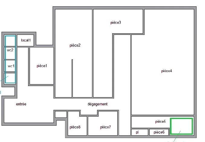 Plan - Bureaux de 10 pièces avec Ascenseur au Centre de Metz