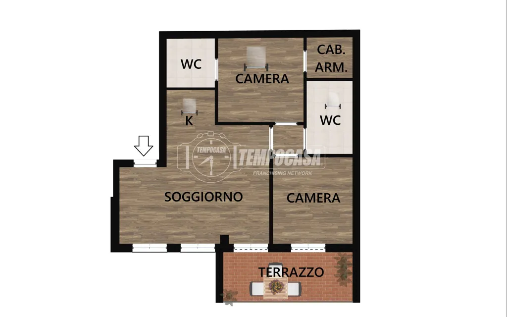 Plaan - Mansarded Flat with Terrace in Milan