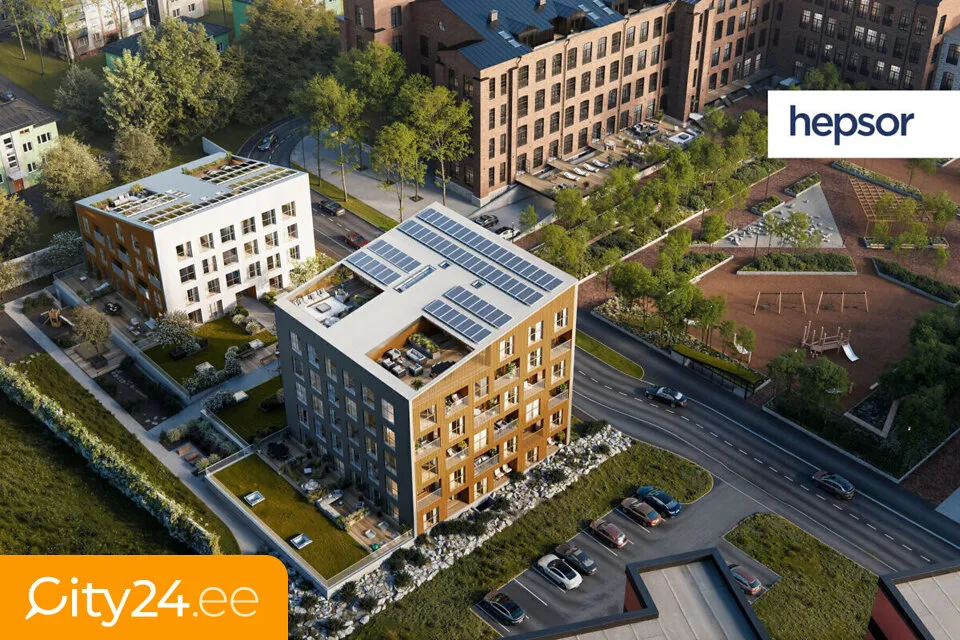 Aerial - Apartment with Balcony in Manufactory Quarter
