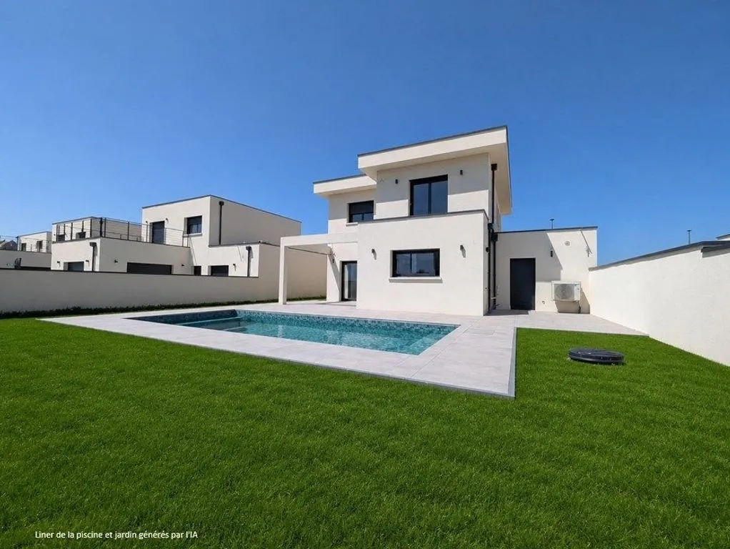 Exterior - Contemporary House with Pool in Perrigny-lès-Dijon