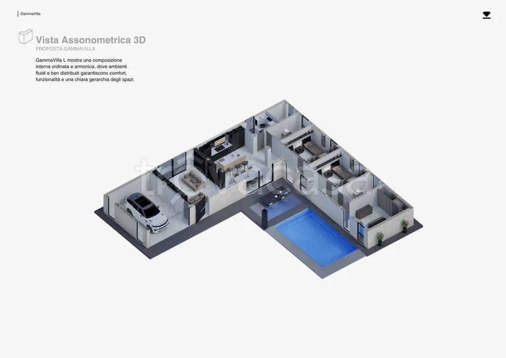 Plan - Luxury Villa with Pool in Turin
