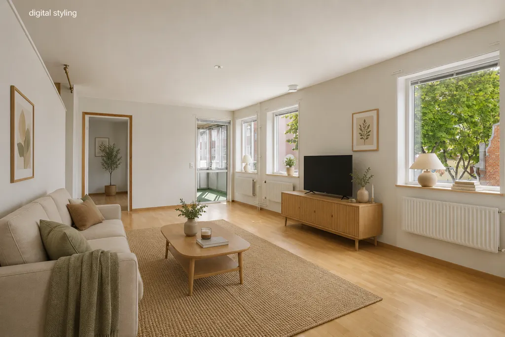 Séjour - Apartment with Balcony in Eskilstuna