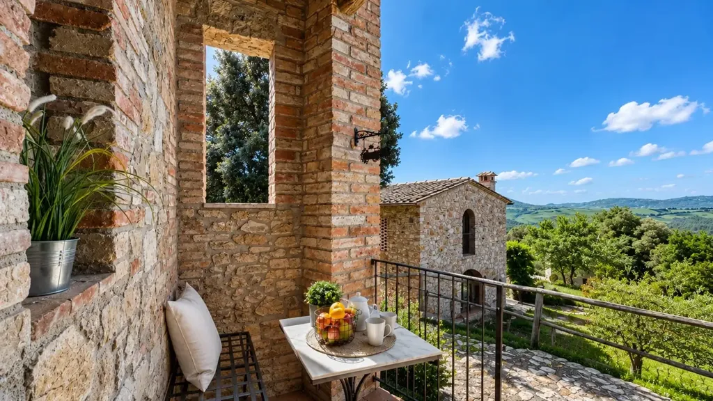 Terrass - Tuscan-Style Bilocale with Pool in Gambassi Terme