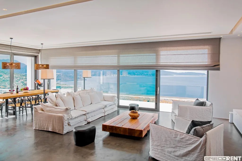 Séjour - Villa with Infinity Pool in Istron, Crete