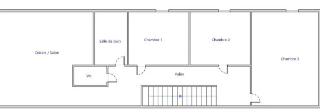 Plan - Penthouse sous les toits avec vue sud à Die