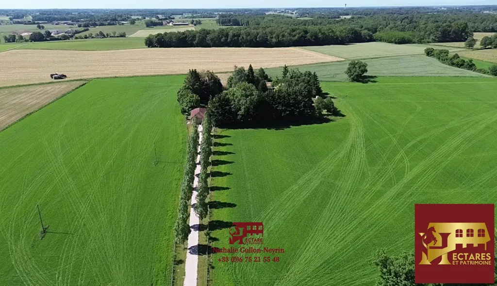 Aerial - Bressane Farmhouse with 7 Hectares in Quiet Setting