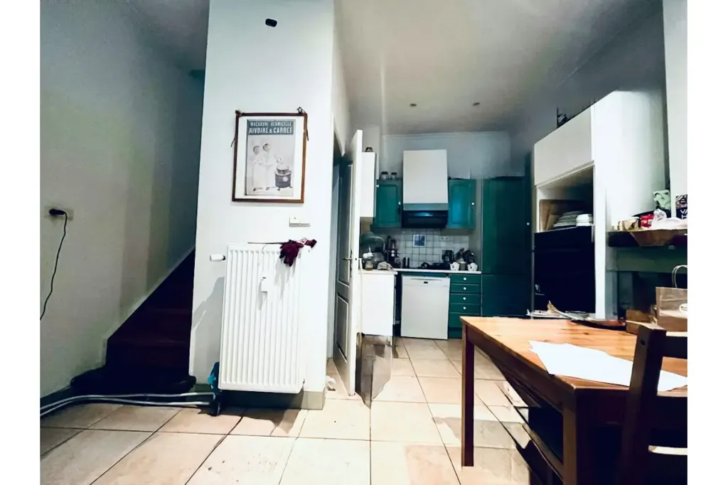 Kitchen - Quiet Back House with Terrace in Brussels