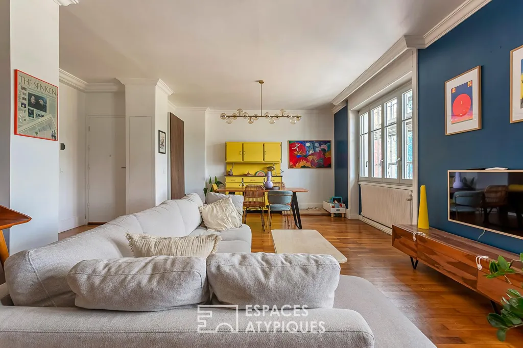 Séjour - Appartement de Caractère avec Vues sur la Saône à Lyon