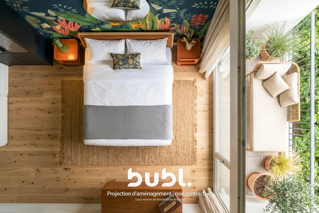 Aerial - Bright Apartment with Balcony in Parc d'Hiver