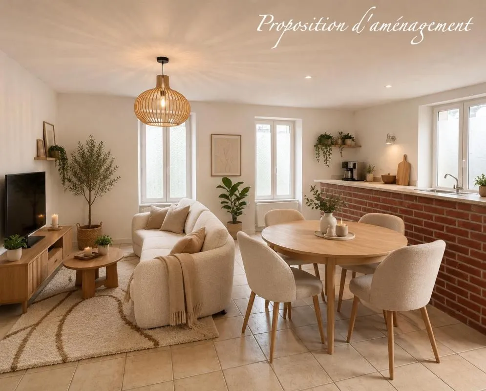 Salle à manger - Maison en Pierre avec Jardinet à Haravilliers