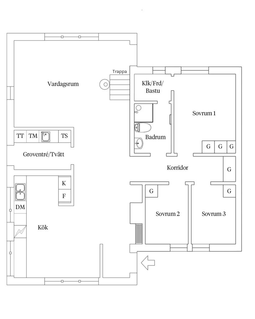 Plan - Modern Apartment with River View in Duved
