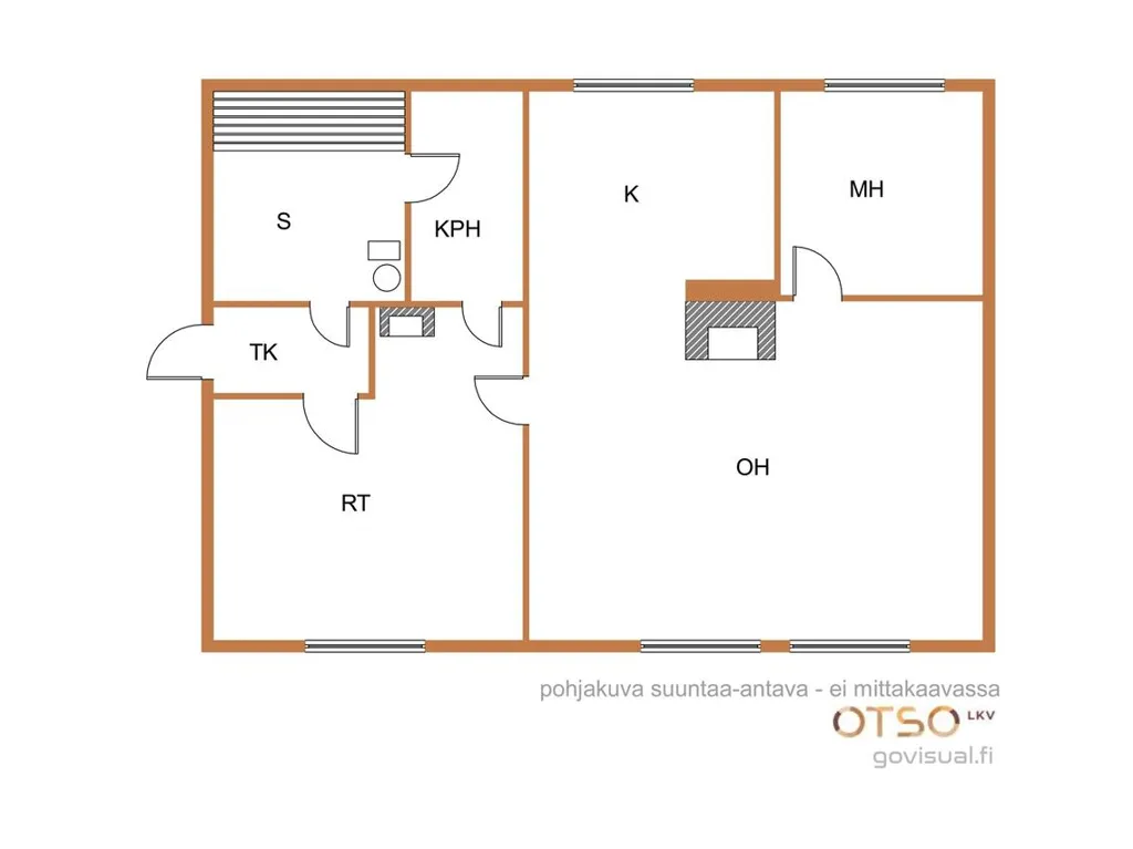 Floor Plan - Winter Cottage with Sauna on Hästikari Island