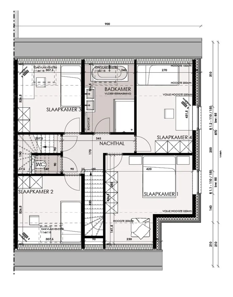 Plan - Nouvelle Construction Semi-ouverte avec Terrasse à Hooglede