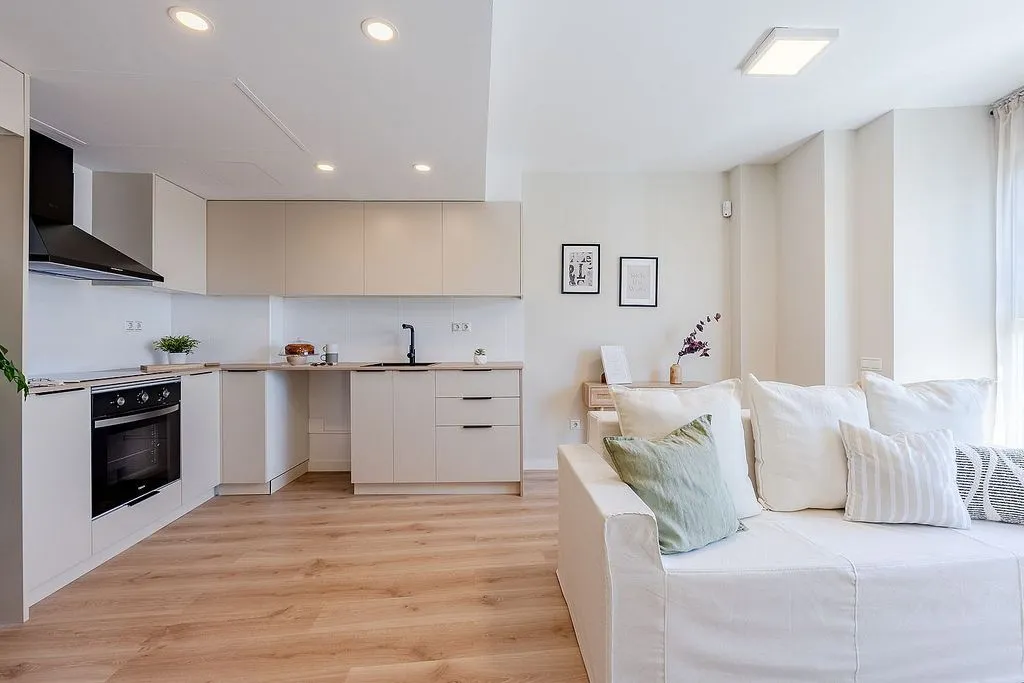 Séjour - Bright Apartment with Sea View in Mataró Centre