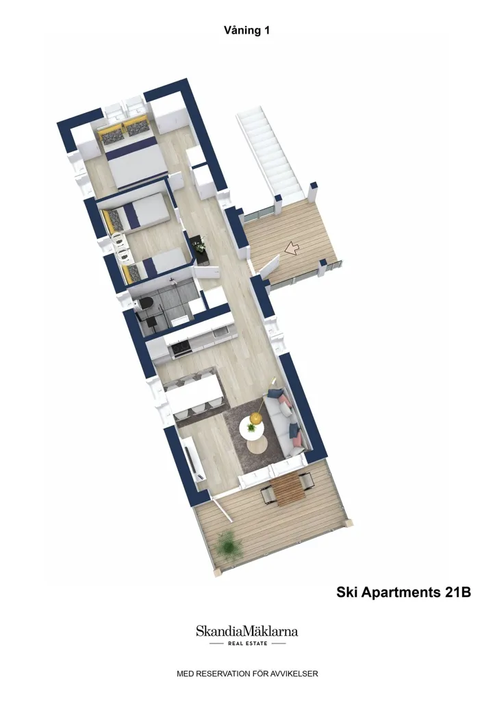 Planimetria - Ski Apartment with Mountain View in Sandviken