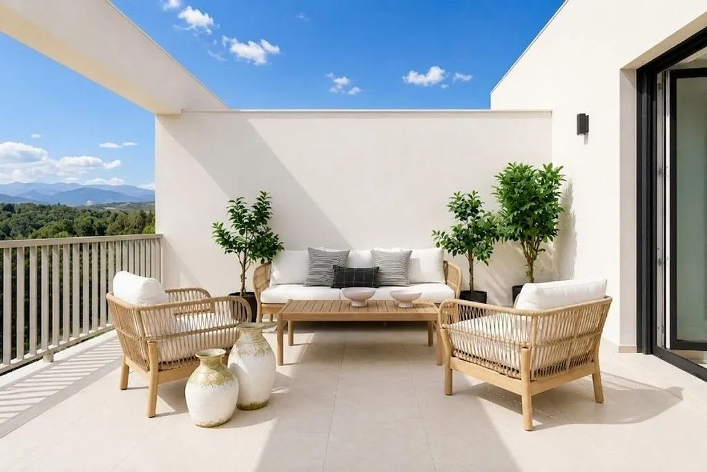 Terrasse - New Flat with Pool in La Zubia