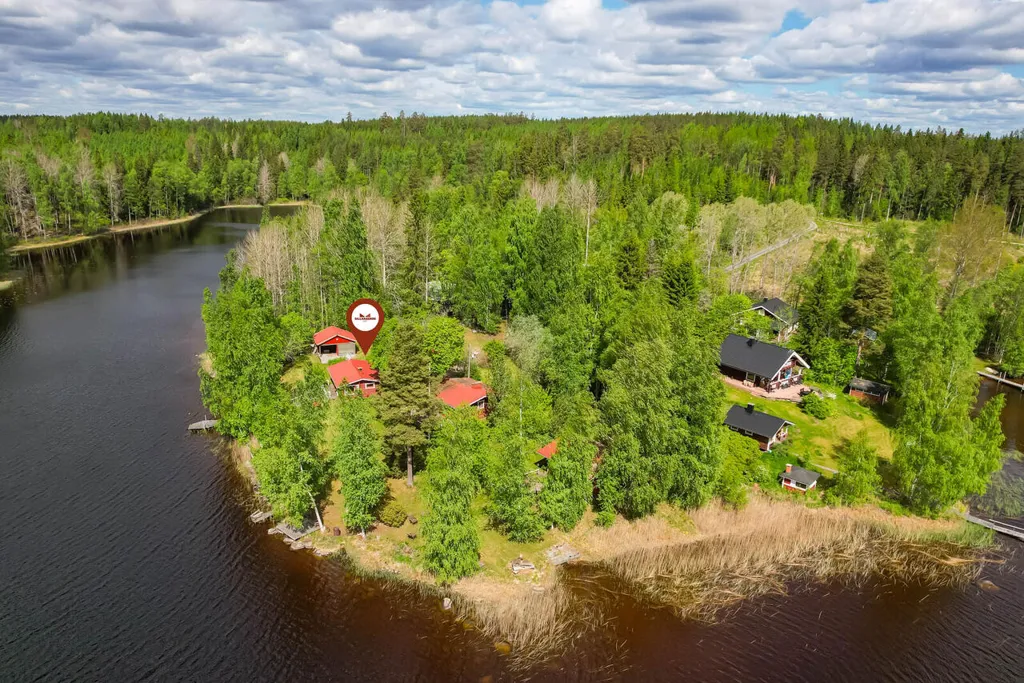 Vue aérienne - Cottage with Private Beach in Ylöjärvi