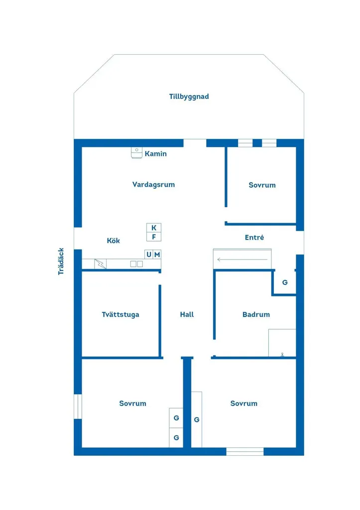 Plan - Two-Storey House with Balcony in Jönköping