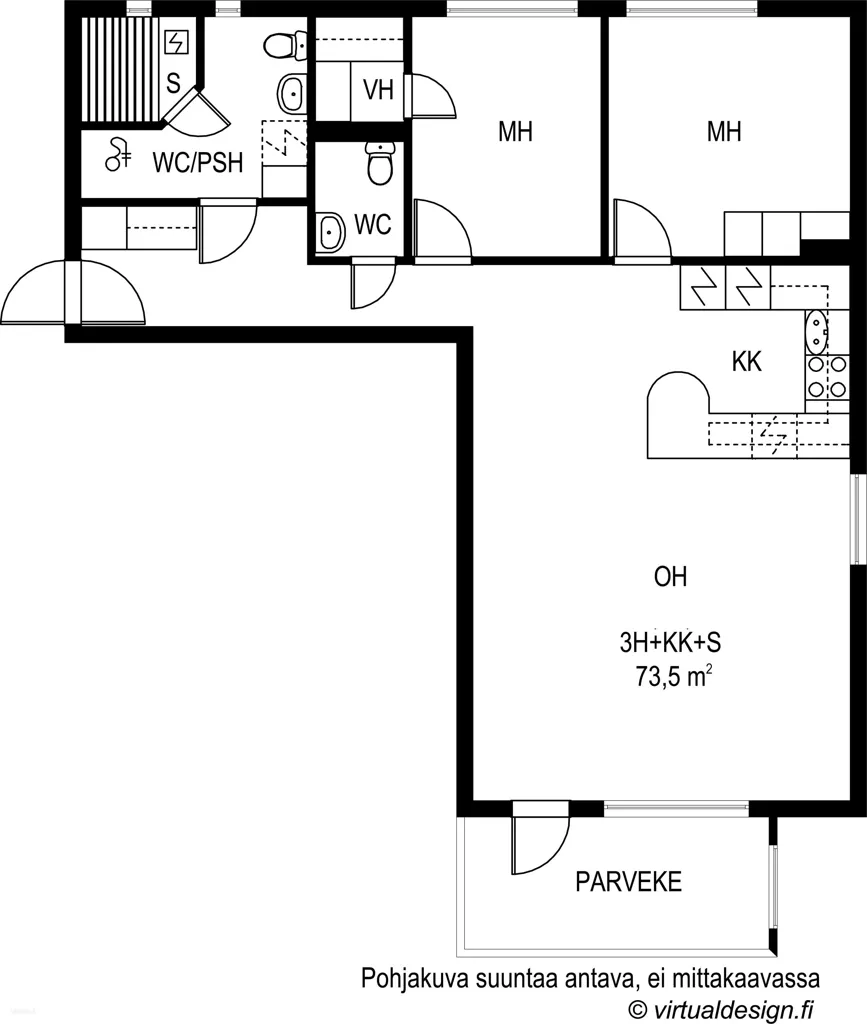 Plan - Apartment with Sauna in Epilä, Tampere