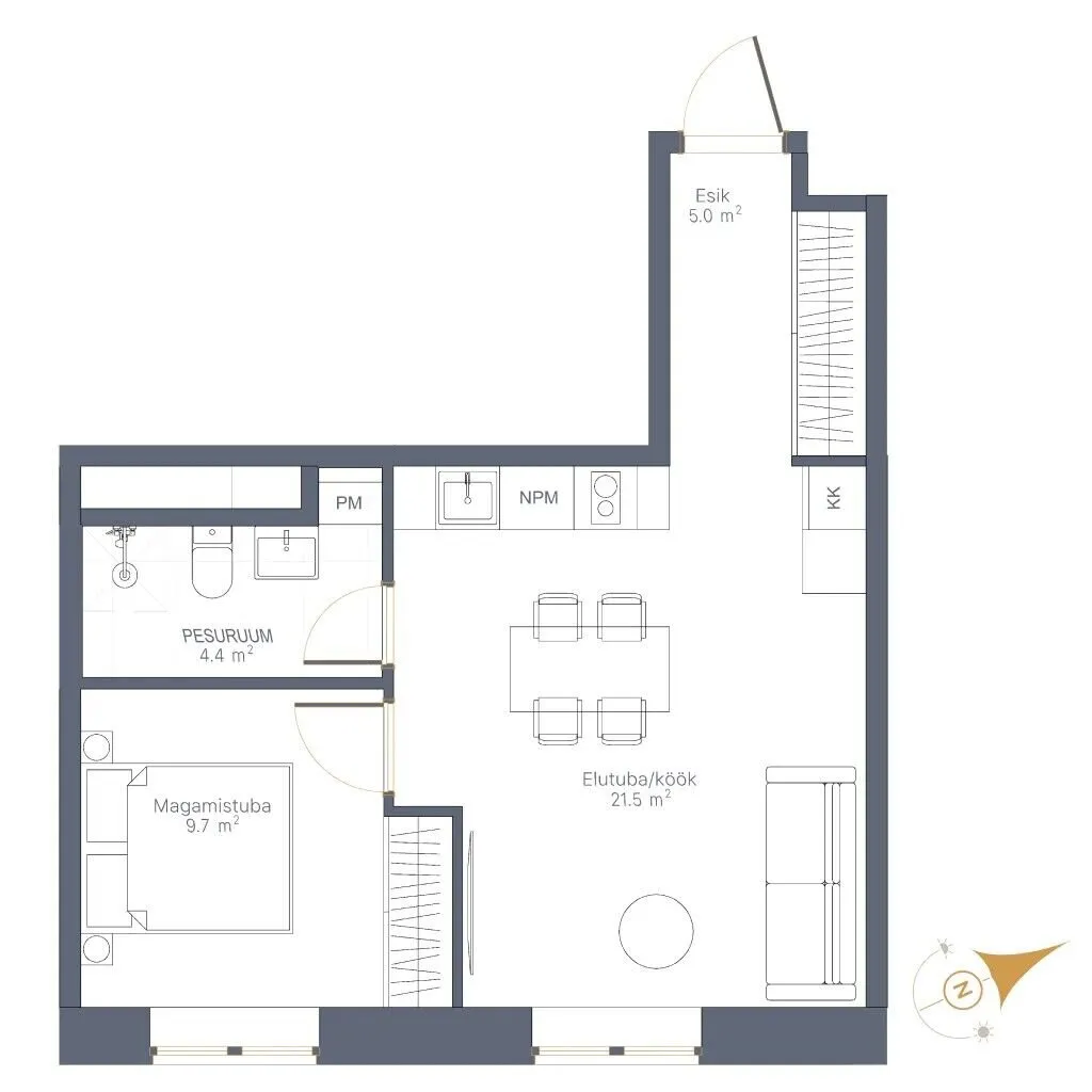 Plaan - Apartment with EV Charging in Maardu