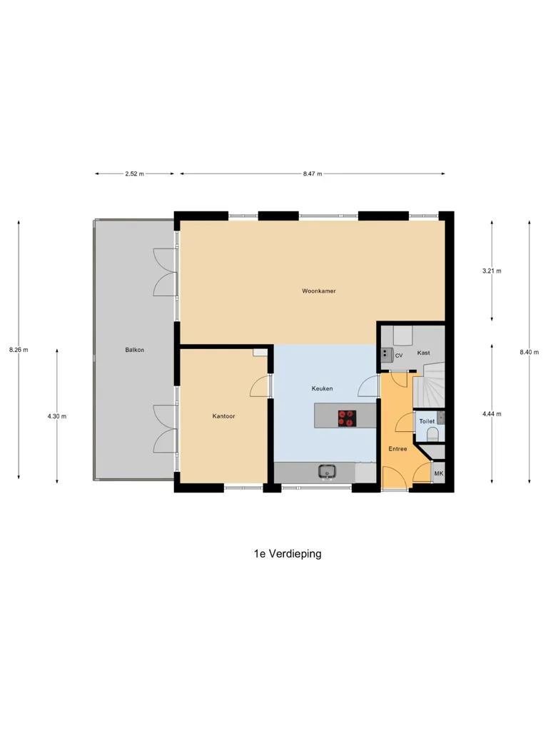 Plaan - Maisonnette with South-West Terrace in Wijk